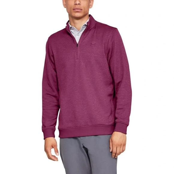 Under Armour Men’s Storm ¼ Zip Fleece Sweater in Dark Pink Size XL - Picture 1 of 12